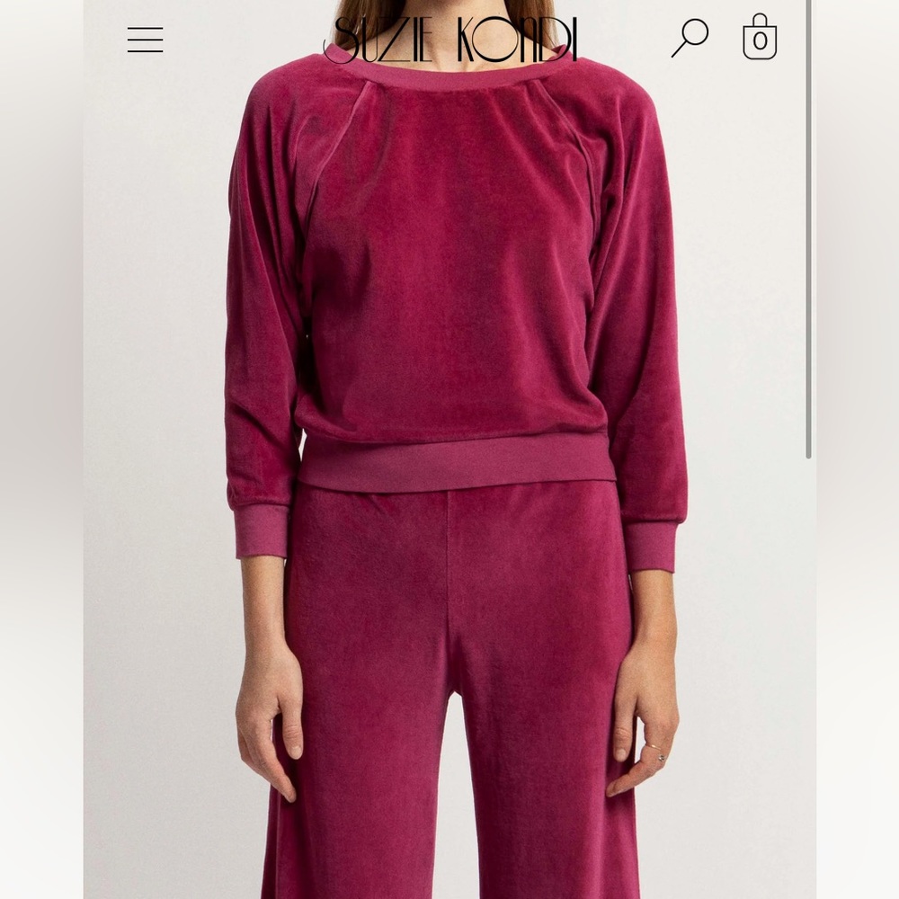 Suzie Kondi Dusty Rose Raglan top ONLY